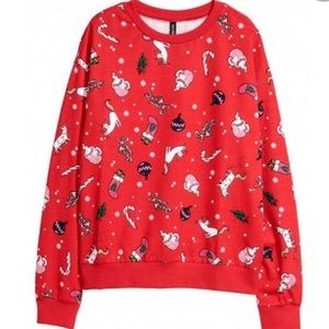 Funky Unicorn Cat Ugly Christmas Sweater H&M